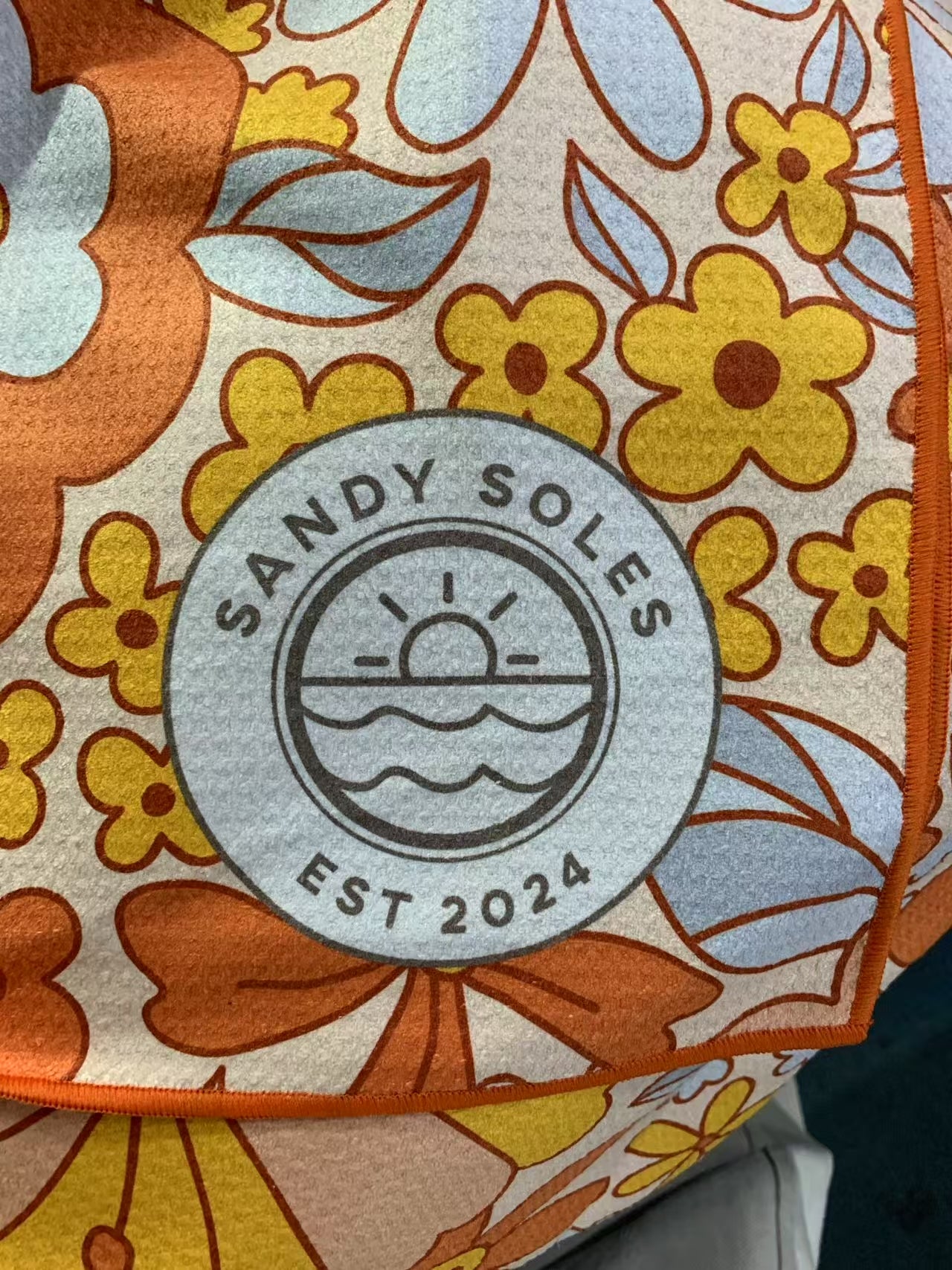 Retro Floral - Sand Free Towel - Large