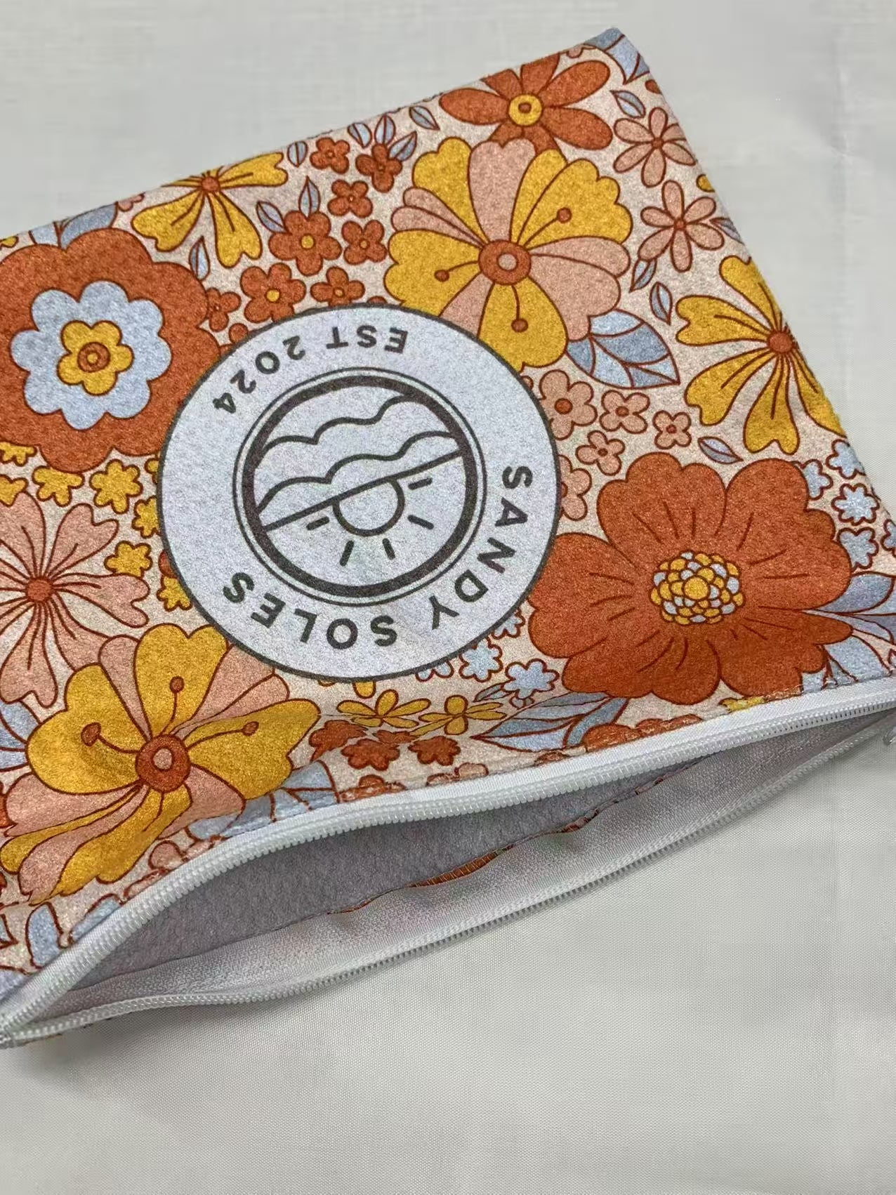 Retro Floral - Sand Free Towel - Large